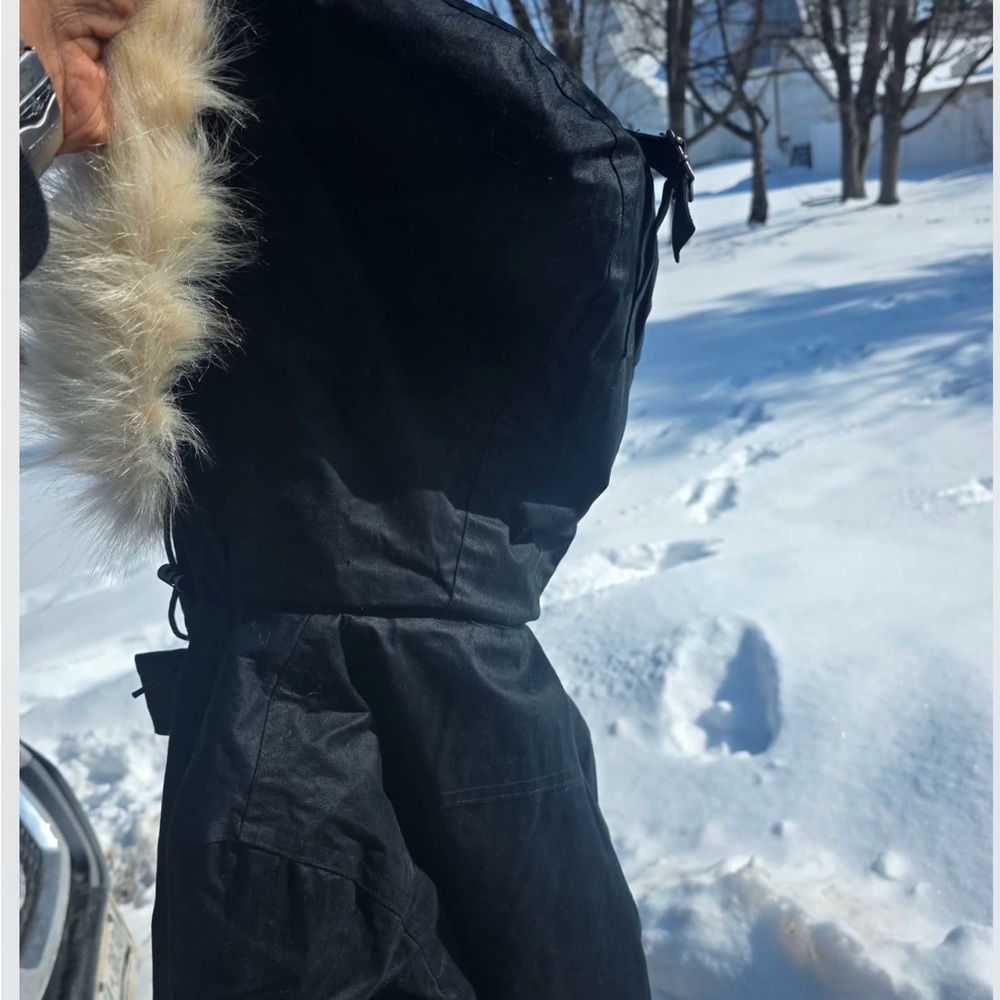Hoodlamb new black parka with Faux Fur Hood - Picture 3 of 9